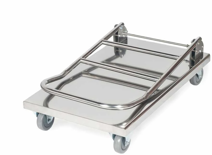 Royal Catering Sulankstomas plieno platforminis vežimėlis HoReCa platforma 70x52cm