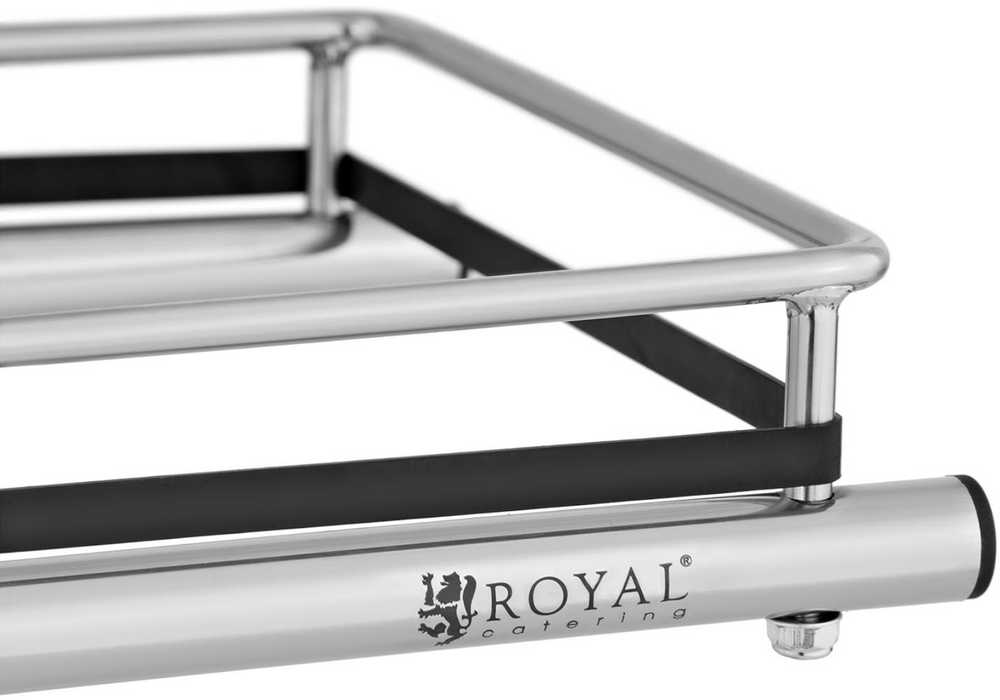Royal Catering Vežimėlio stovas šiukšlių maišų atliekoms iš nerūdijančio plieno