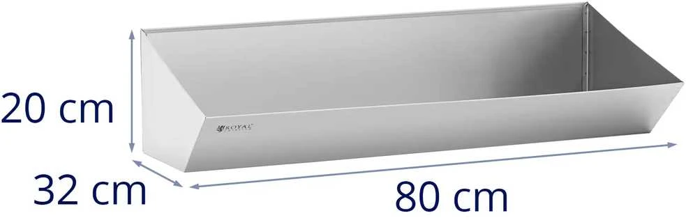 Royal Catering Vonios konteinerio padėklas bulvytėms iš nerūdijančio plieno 80 x 30 cm