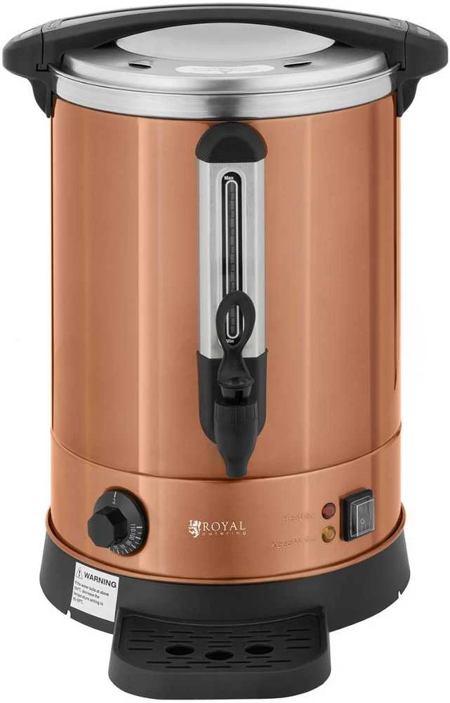 Royal Catering Warnik vandens šildytuvas su dvigubomis sienelėmis ir kanalizacija 13,5 L 2500 W oranžinė