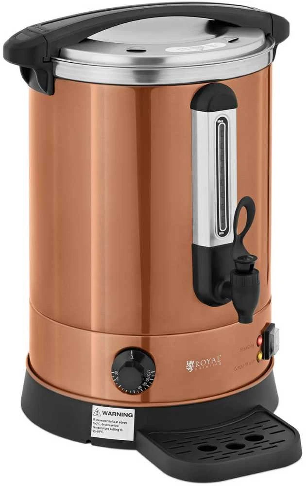 Royal Catering Warnik vandens šildytuvas su dvigubomis sienelėmis ir kanalizacija 13,5 L 2500 W oranžinė