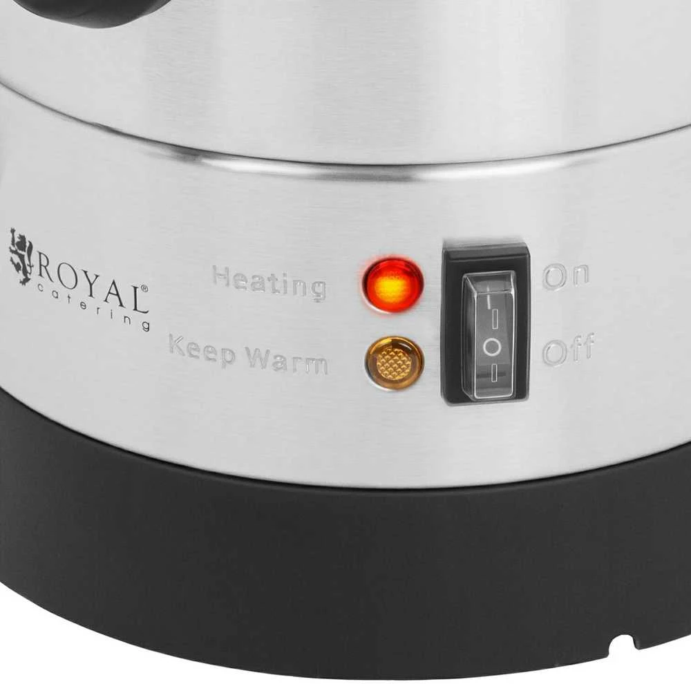 Virdulys Royal Catering Warnik karšto vandens šildytuvas dvigubas sienas plieno 8.7L 1500W