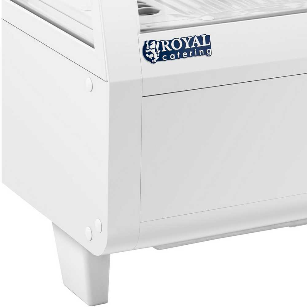 Royal Catering Šaldytuvo vitrina, stiklinė, 3 lygių, 100 l - balta