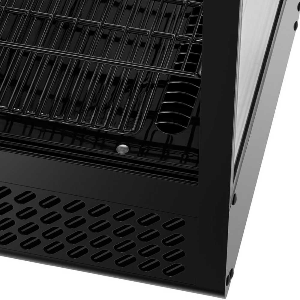 Royal Catering Šaldytuvo vitrina, stiklinė, 3 lygių, 100 l - juoda