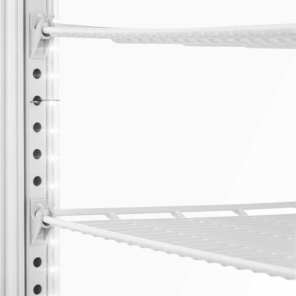 Šaldytuvas Royal Catering Šaldytuvo vitrina, stiklinė, 4 lygių, 78 l - balta