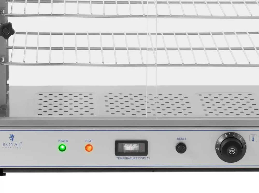 Royal Catering šildoma vitrina maistui, 3 lentynos, 1000 W