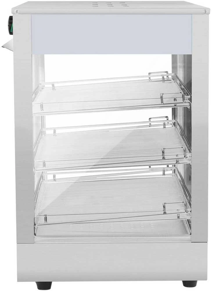 Royal Catering Šildoma vitrina maisto pristatymui, 3 lentynos, 25-85C, 1200W