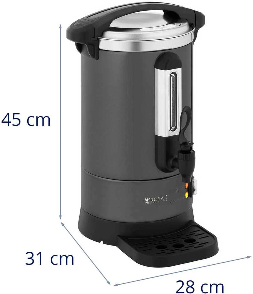 Royal Catering Kavos/arbatos virimo aparatas su čiaupu ir lašintuvu, 6 l, 950 W, pilkas