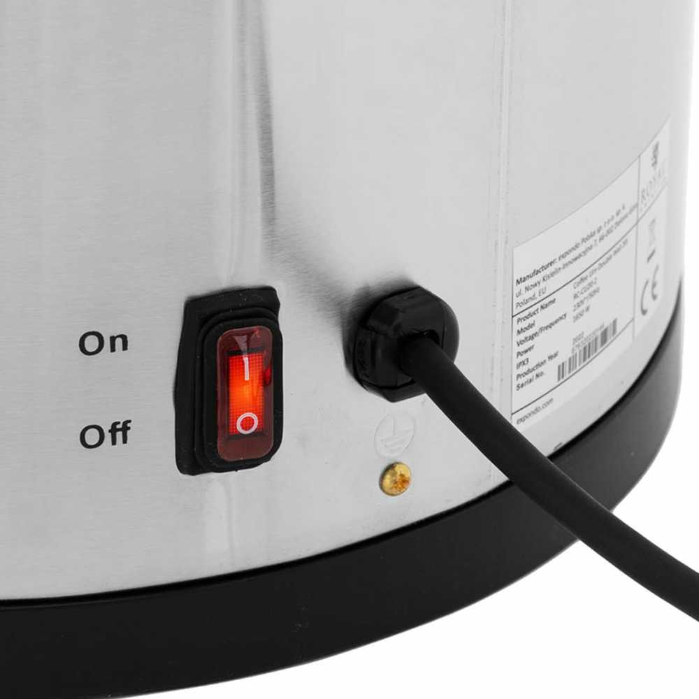 Royal Catering Kavos ir arbatos virimo aparatas su kranu 20 l 1650 W sidabrinis