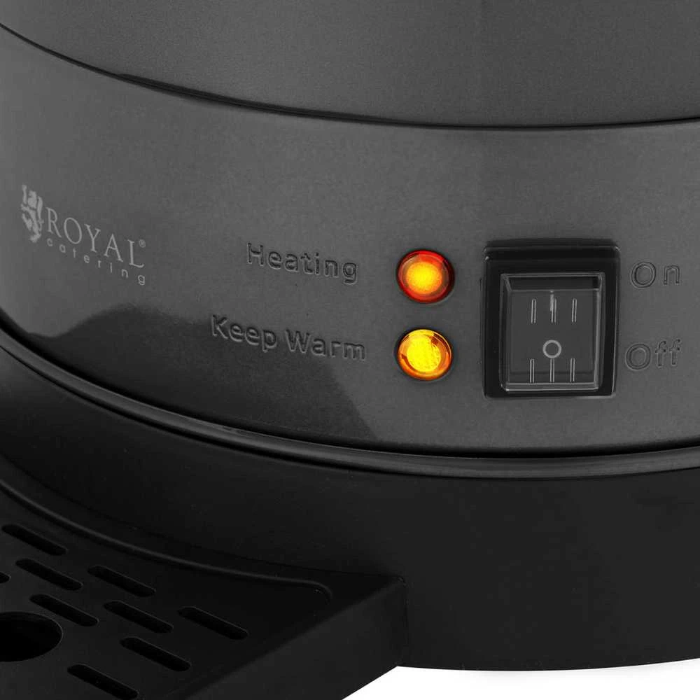 Royal Catering Kavos arbatos virimo aparatas su kranu ir nuvarvėjimo padėklu 14 l 1400 W pilka