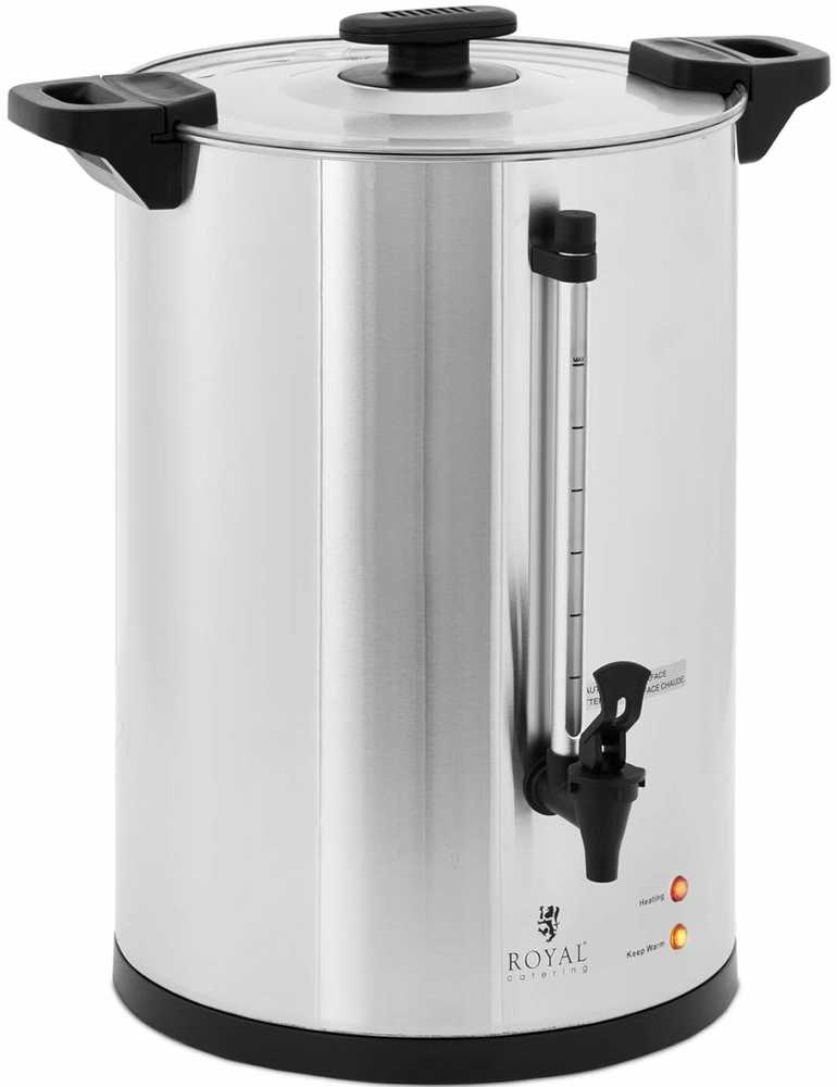 Royal Catering Kavos ir arbatos virimo aparatas su kranu 20 l 1650 W sidabrinis