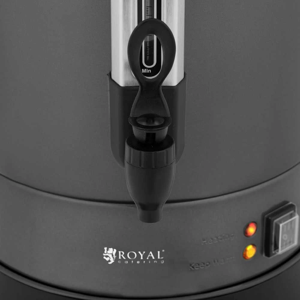 Royal Catering Kavos arbatos virimo aparatas su kranu ir nuvarvėjimo padėklu 14 l 1400 W pilka
