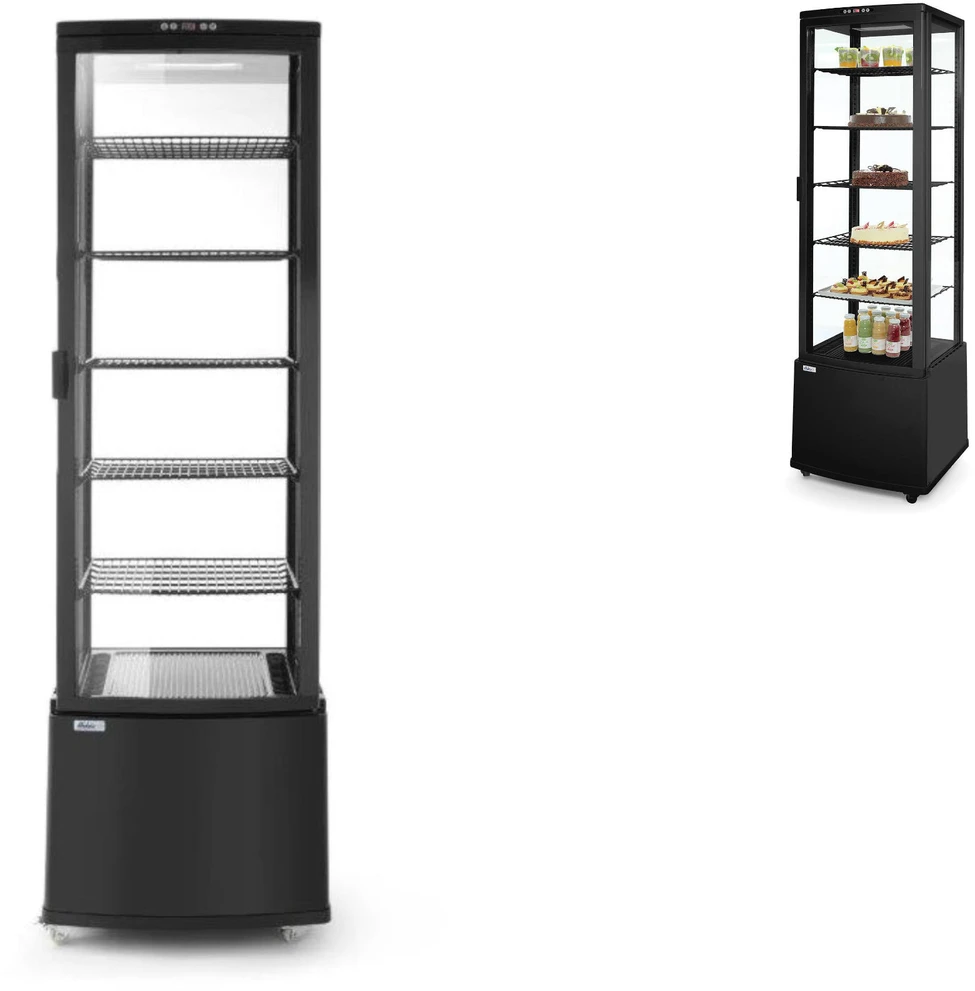 Arktic šaldytas pyragėlių vitrina ant ratukų, 5 lentynos, 270 l, LED - Juoda