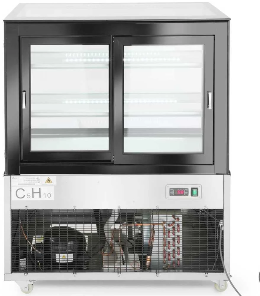 Šaldytuvas Arktic šaldoma stiklinė vitrina, 2 lentynos, 300 l, 480 W