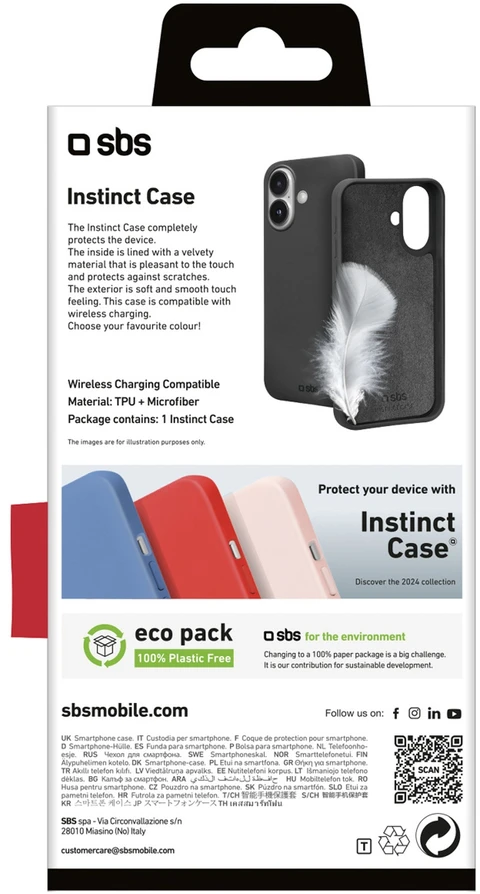 Dėklas Apple iPhone 16 Instinct Cover By SBS Juodas
