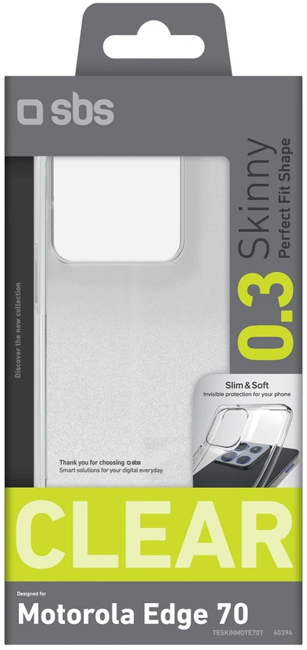 SBS plonas dėklas, skirtas Motorola Edge 70 - skaidrus