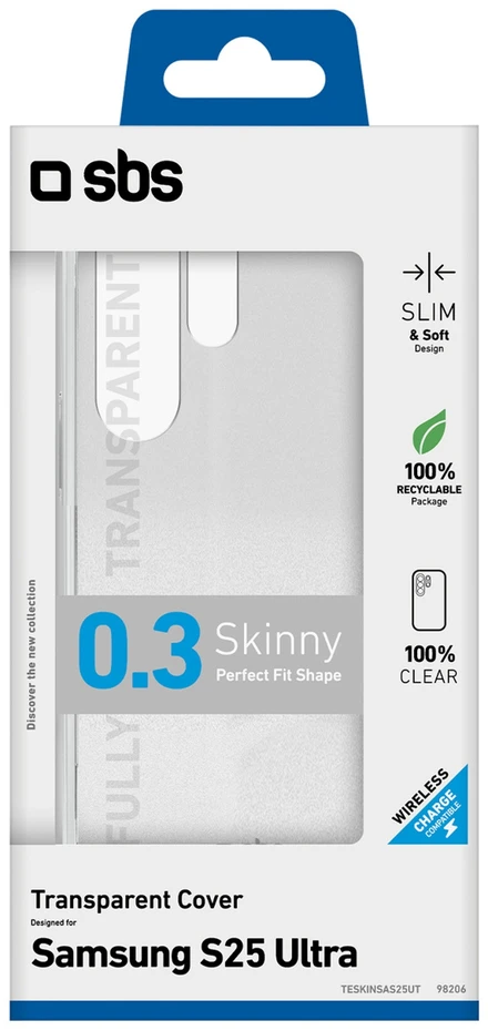 SBS plonas dėklas, skirtas „Samsung Galaxy S25 Ultra“ – skaidrus