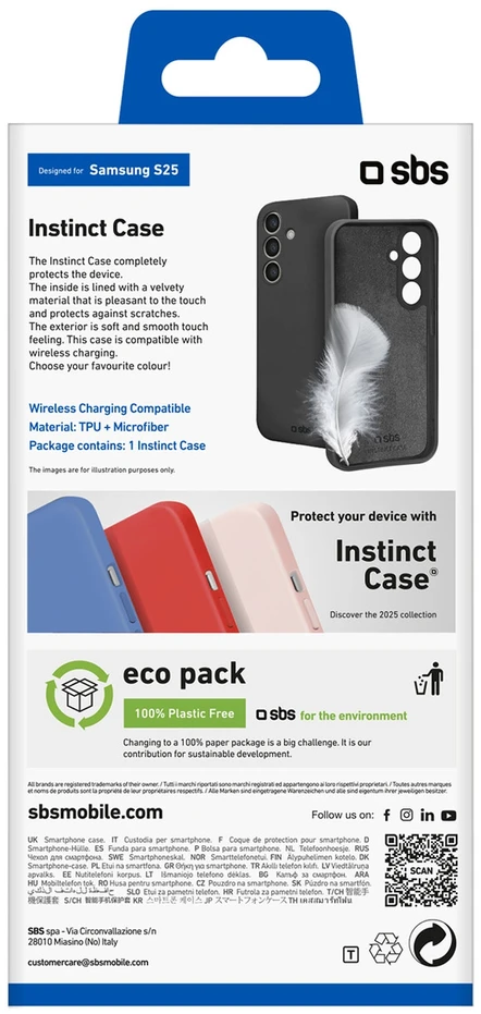 Dėklas SBS Instinct Case for Samsung Galaxy S25 – juodos spalvos