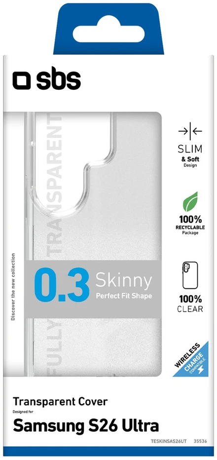 Dėklas SBS Skinny Cover na Samsung Galaxy S26 Ultra – skaidrus