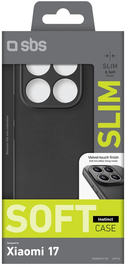 SBS Instinct dėklas skirtas Xiaomi 17 – juodos spalvos
