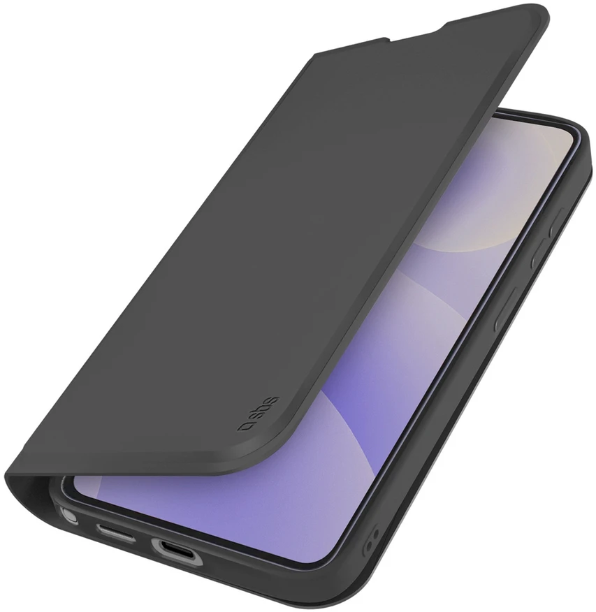 SBS Wallet Smooth dėklas skirtas Samsung Galaxy S26 Ultra with Flip Cover – juodos spalvos