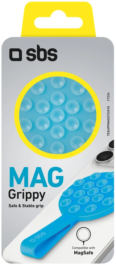 SBS MAG Grippy MagSafe suderinamas laikiklis su siurbtuku ir ausine - Mėlyna