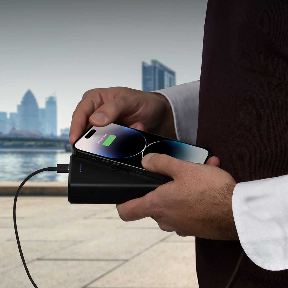 Power Bank 20.000 mAh Greitas įkrovimas, 2 USB By SBS Juodas