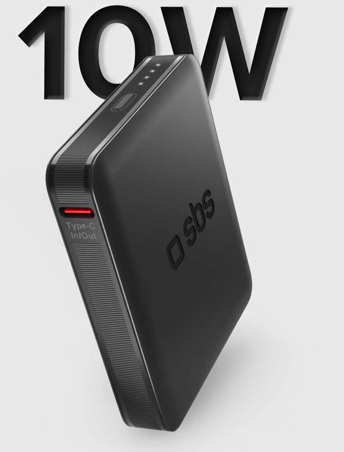 Powerbank SBS NanoTube 5000 mAh High-Density - juodos spalvos