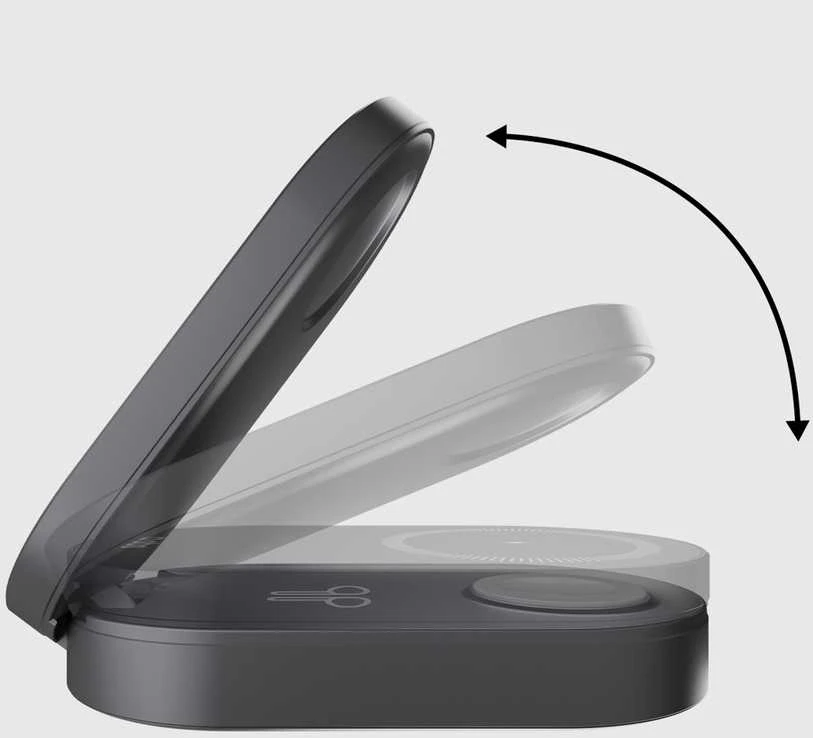 SBS 3 viename sulankstoma belaidė įkrovimo stotelė QI2 MFI - skirta iPhone - Juodas