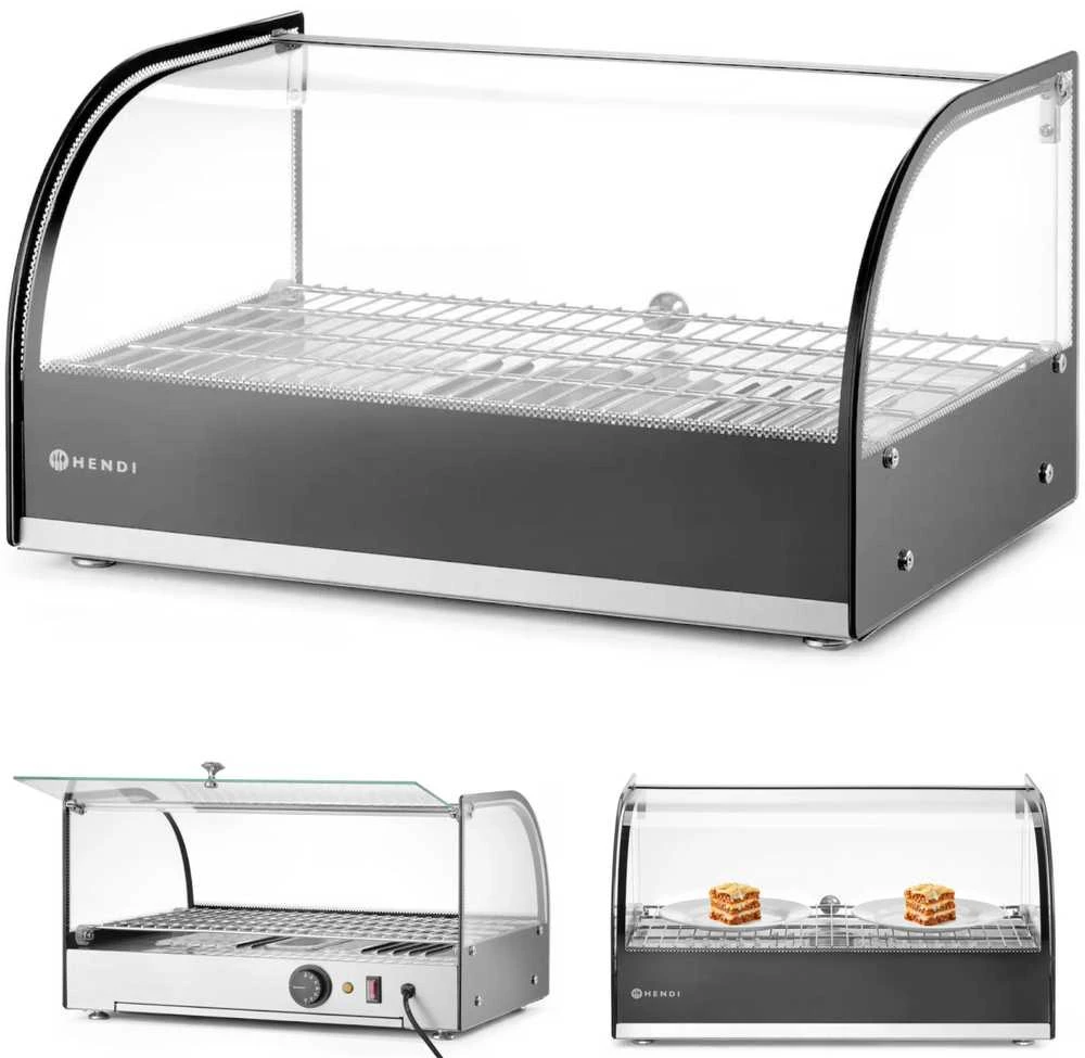 Šildomas vitrinas karštam maistui rodyti 1 x GN1/1 400W - Hendi 273982