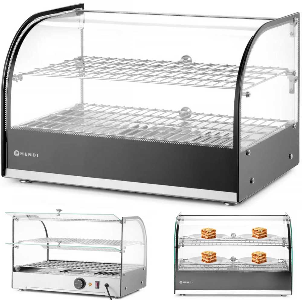 Šildoma vitrina maistui 800W - Hendi 273999