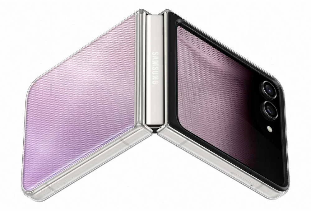 ZF731CTE FlipSuit dėklas, skirtas Samsung Galaxy Flip 5, skaidrus (permatomas)