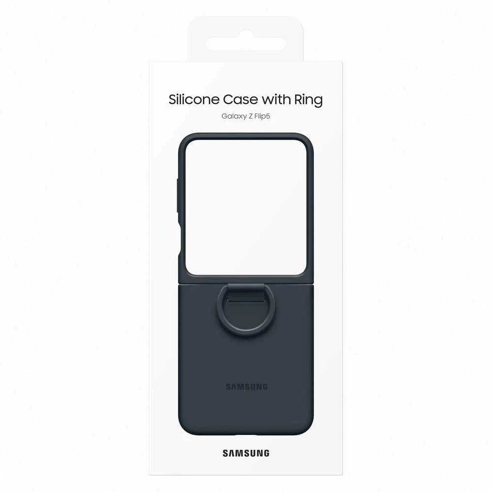 „Samsung Galaxy Flip5“ silikoninis dangtelis su „Indigo“ žiedu