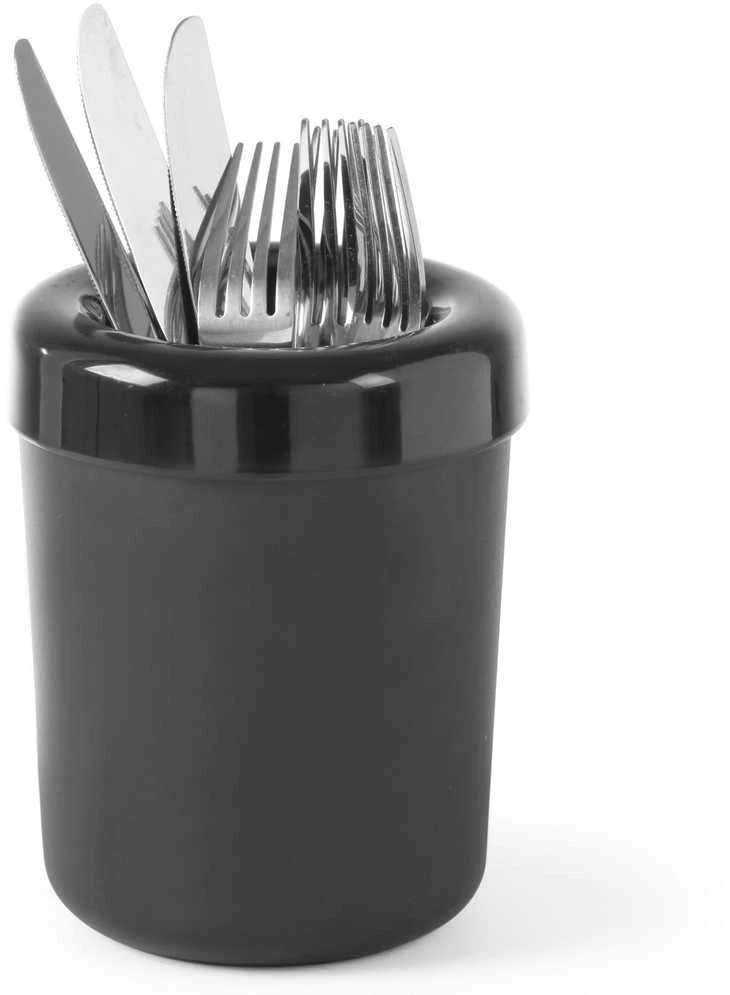 Stalo šiukšliadėžė arba stalo įrankių padėklas iš juodos medžiagos, sk. 130 mm – Hendi 421574