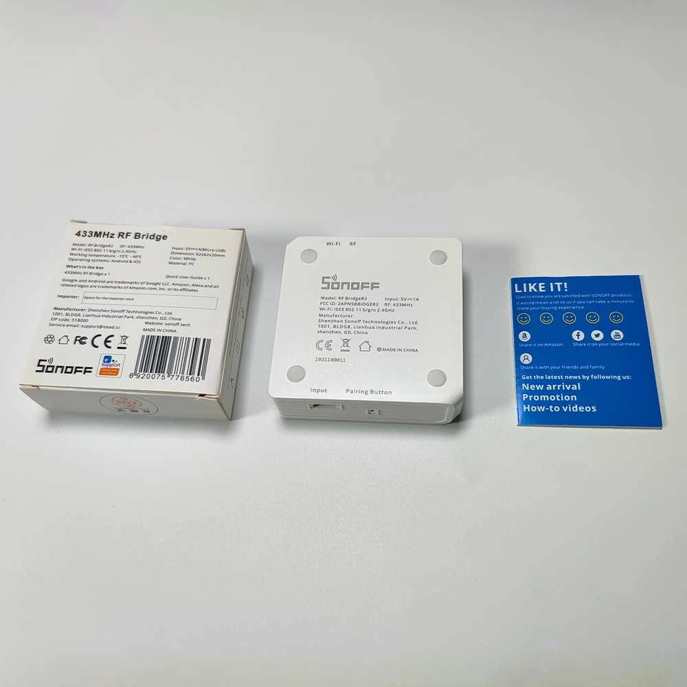 Sonoff Bridge R2 RF 433MHz išmanus valdiklis