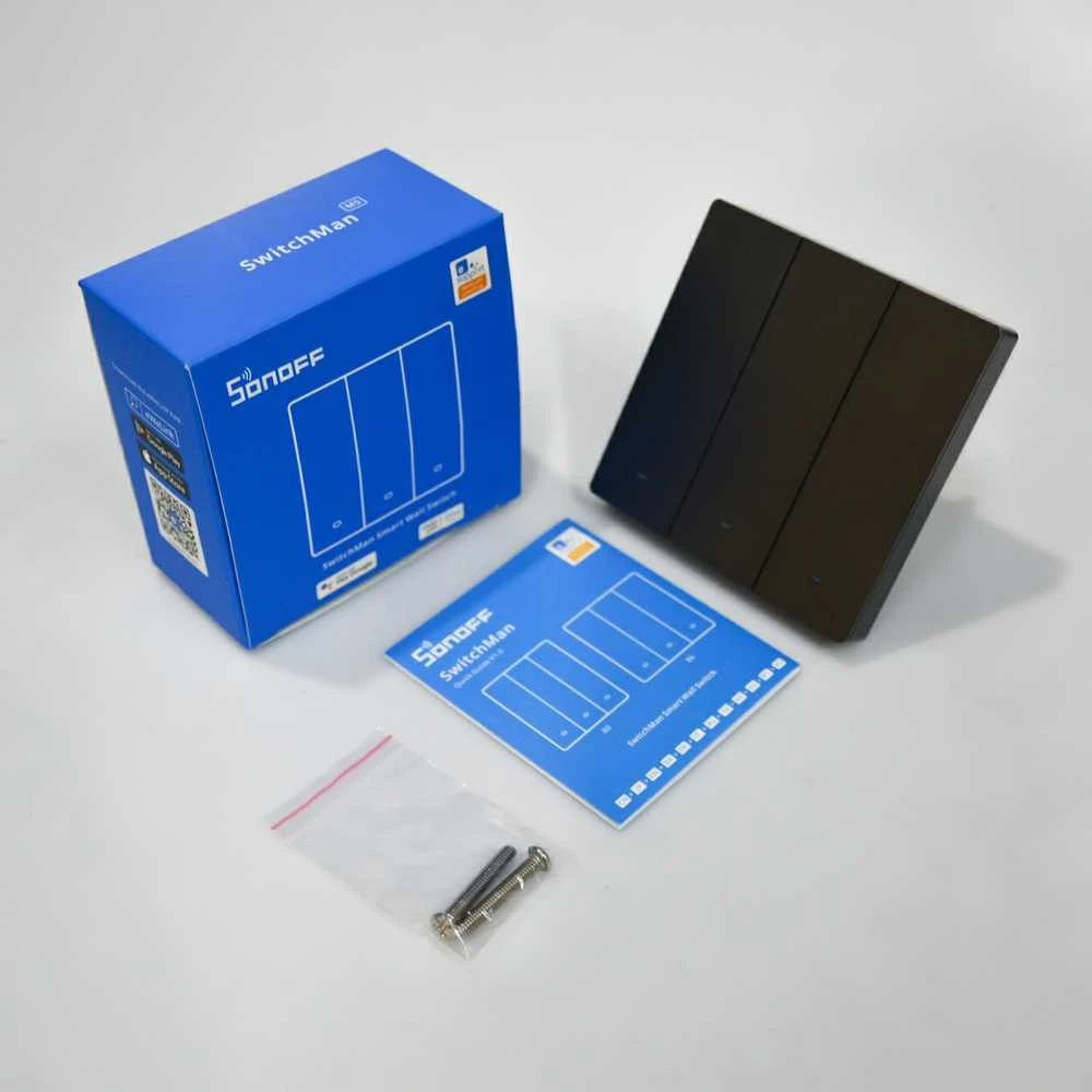 Sonoff SwitchMan M5 Wifi 3 klavišų jungiklis 86mm pločio M5-3C-86