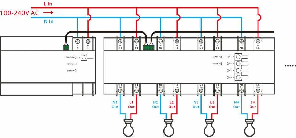 Išmanusis sukraunamas galios matuoklis Sonoff SPM-4Relay