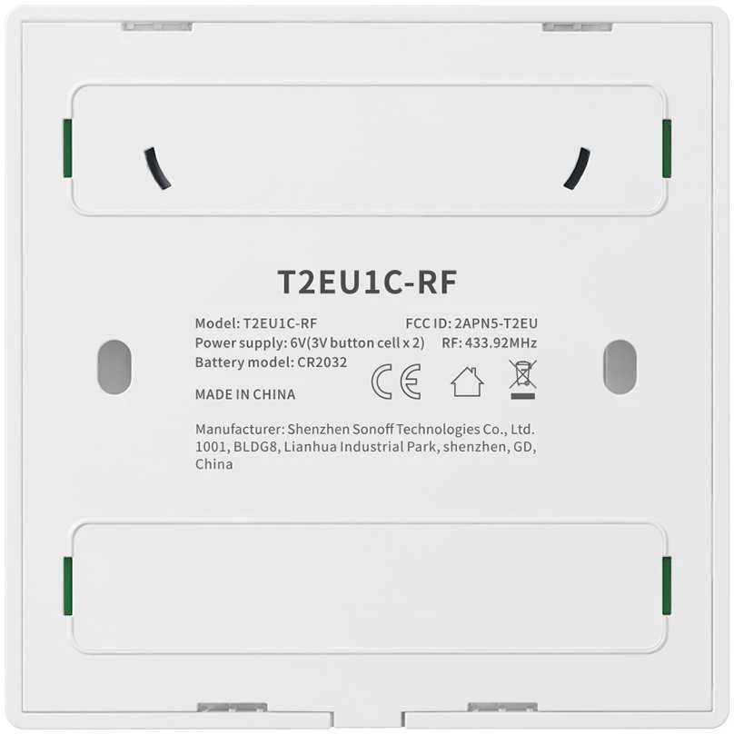 Sonoff belaidis 433MHz išmanusis sieninis jungiklis T2EU3C-RF (3 kanalų)