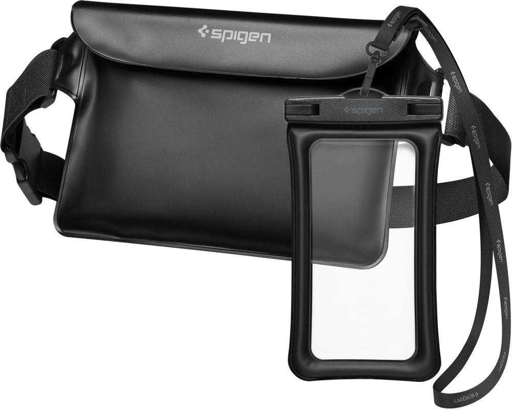 Spigen Aqua Shield A621 vandeniui atsparus dėklas hip bag + floating – juodas