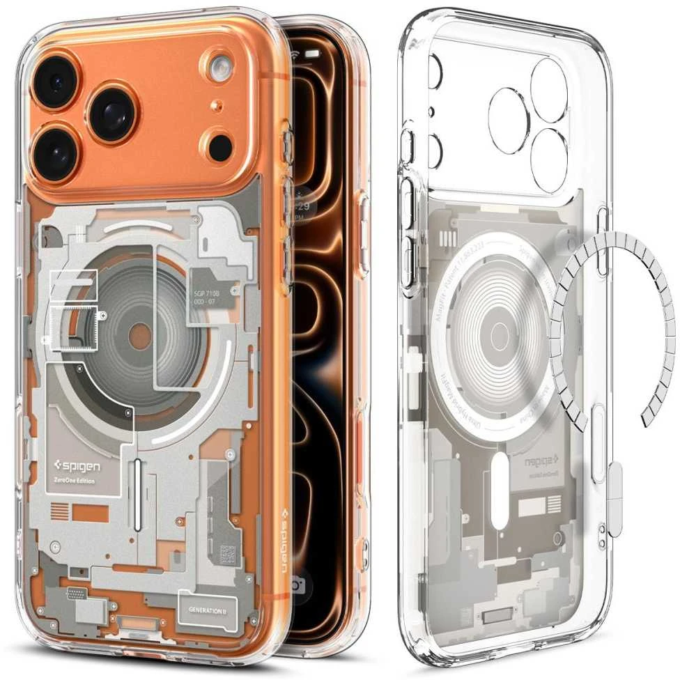 Spigen Ultra Hybrid MagSafe dėklas skirtas Apple iPhone 17 Pro Zero One – titanium