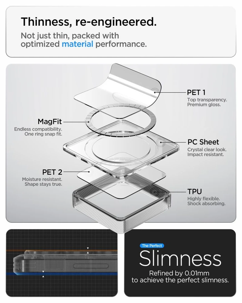Spigen Ultra Hybrid Mag MagSafe dėklas skirtas Samsung Galaxy S26 Ultra Zero One – Clear Juodas