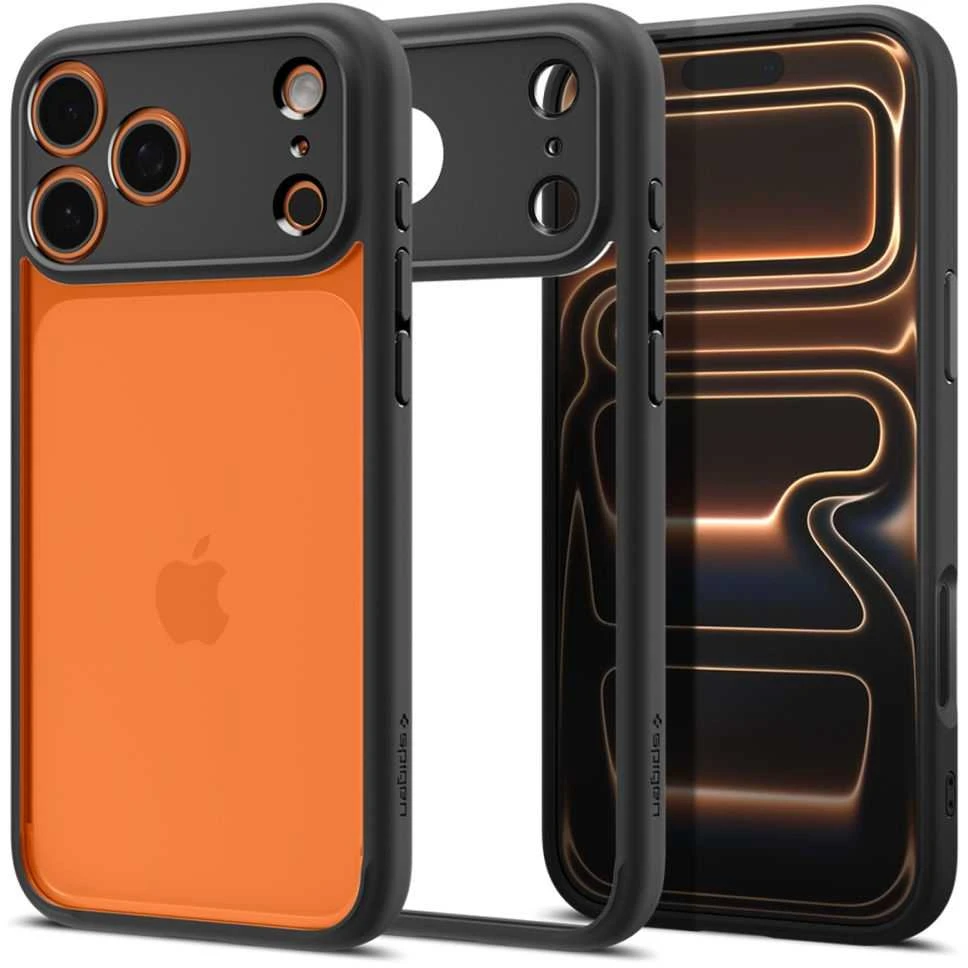 Dėklas Spigen Ultra Hybrid, matte juodas - iPhone 17 Pro