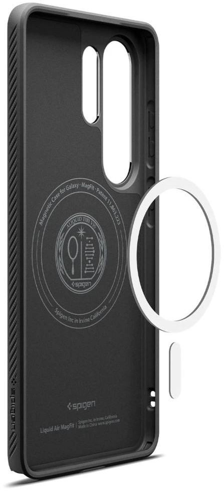 Spigen Liquid Air Mag MagSafe dėklas skirtas Samsung Galaxy S26 Ultra – juodos spalvos