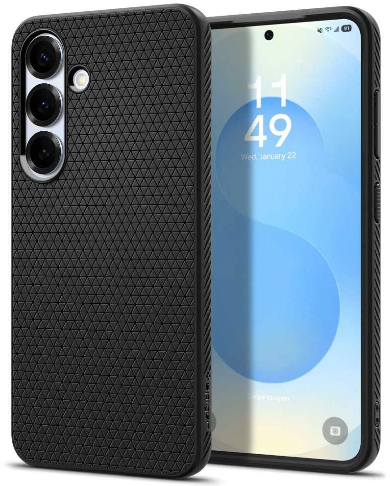 Spigen Liquid Air Samsung Galaxy S25 Plus – dėklas telefonui juodos spalvos
