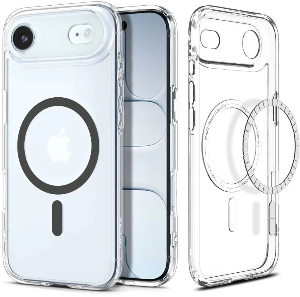 Spigen Ultra Hybrid MagSafe dėklas skirtas Apple iPhone 17 Air – skaidrus pilkos spalvos