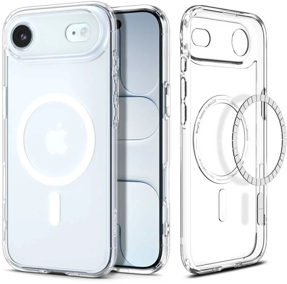 Spigen Ultra Hybrid MagSafe dėklas skirtas Apple iPhone 17 Air – skaidrus and baltos spalvos