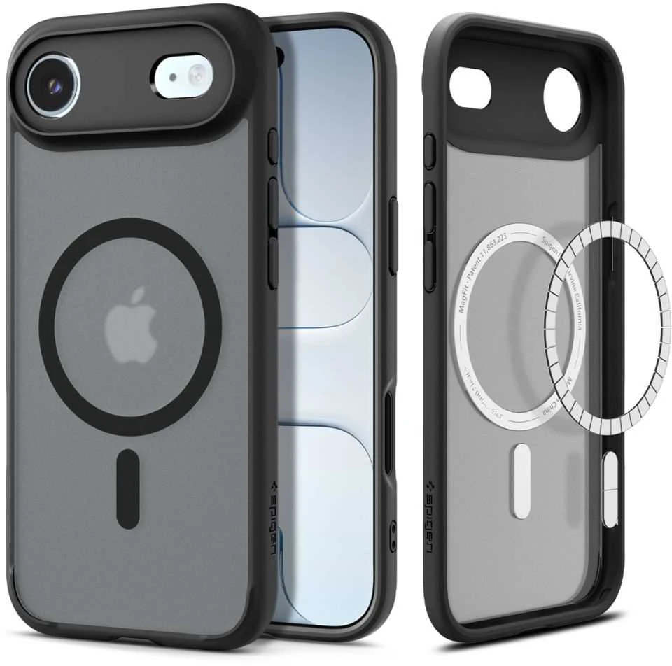 Spigen Ultra Hybrid MagSafe dėklas skirtas Apple iPhone 17 Air – juodos spalvos