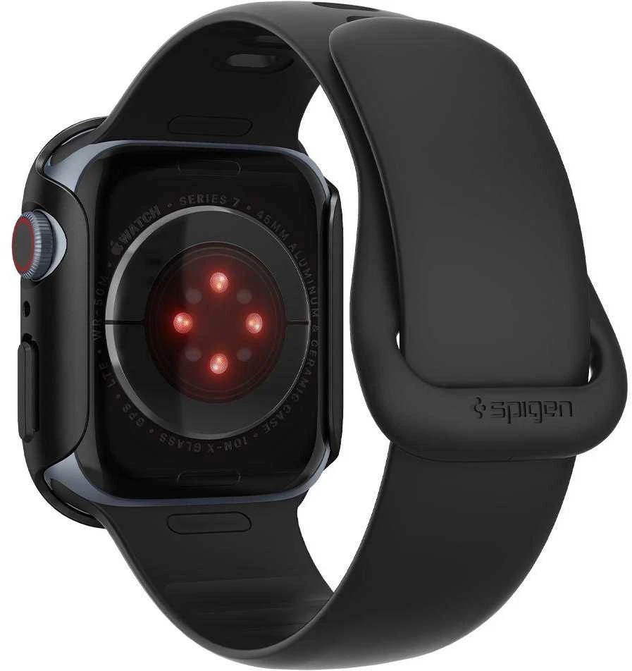 Išmaniojo laikrodžio Apple 7 ekrano rėmelis, Juodos spalvos, 45mm