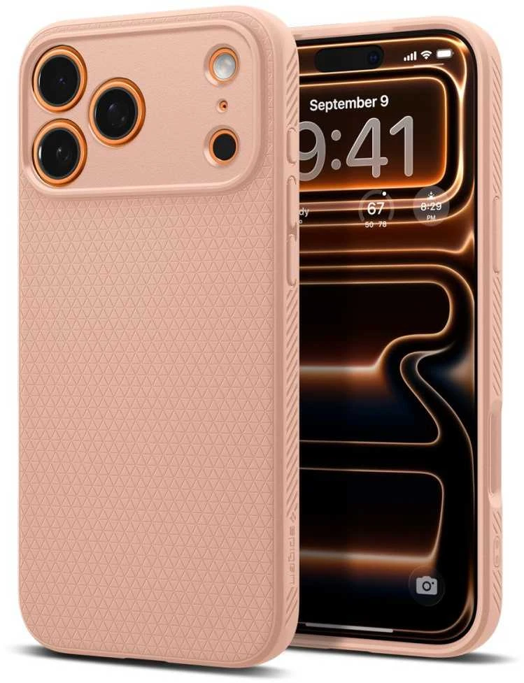 Dėklas Spigen Liquid Air Case for iPhone 17 Pro Max - Titanium Rožinė