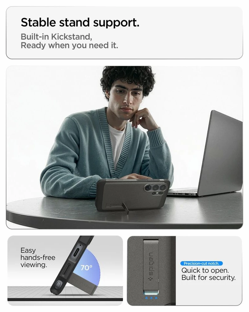 Spigen Tough Armor Mag MagSafe dėklas Samsung Galaxy S26 Ultra Gunmetal